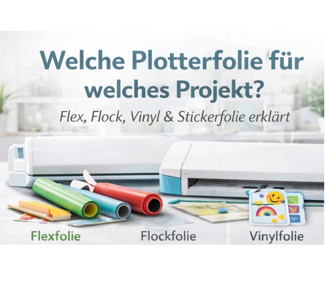 Welche Plotterfolie für welches Projekt? Flex, Flock, Vinyl &amp; Stickerfolie erklärt