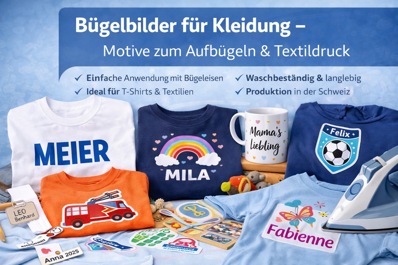 Bügelbilder für Kleidung – Motive zum Aufbügeln & Textildruck