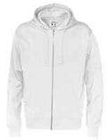 Full Zip Hood Unisex Weiss – Personalisierbare Kapuzenjacke bedrucken lassen Schweiz – Swiss-Crafting
