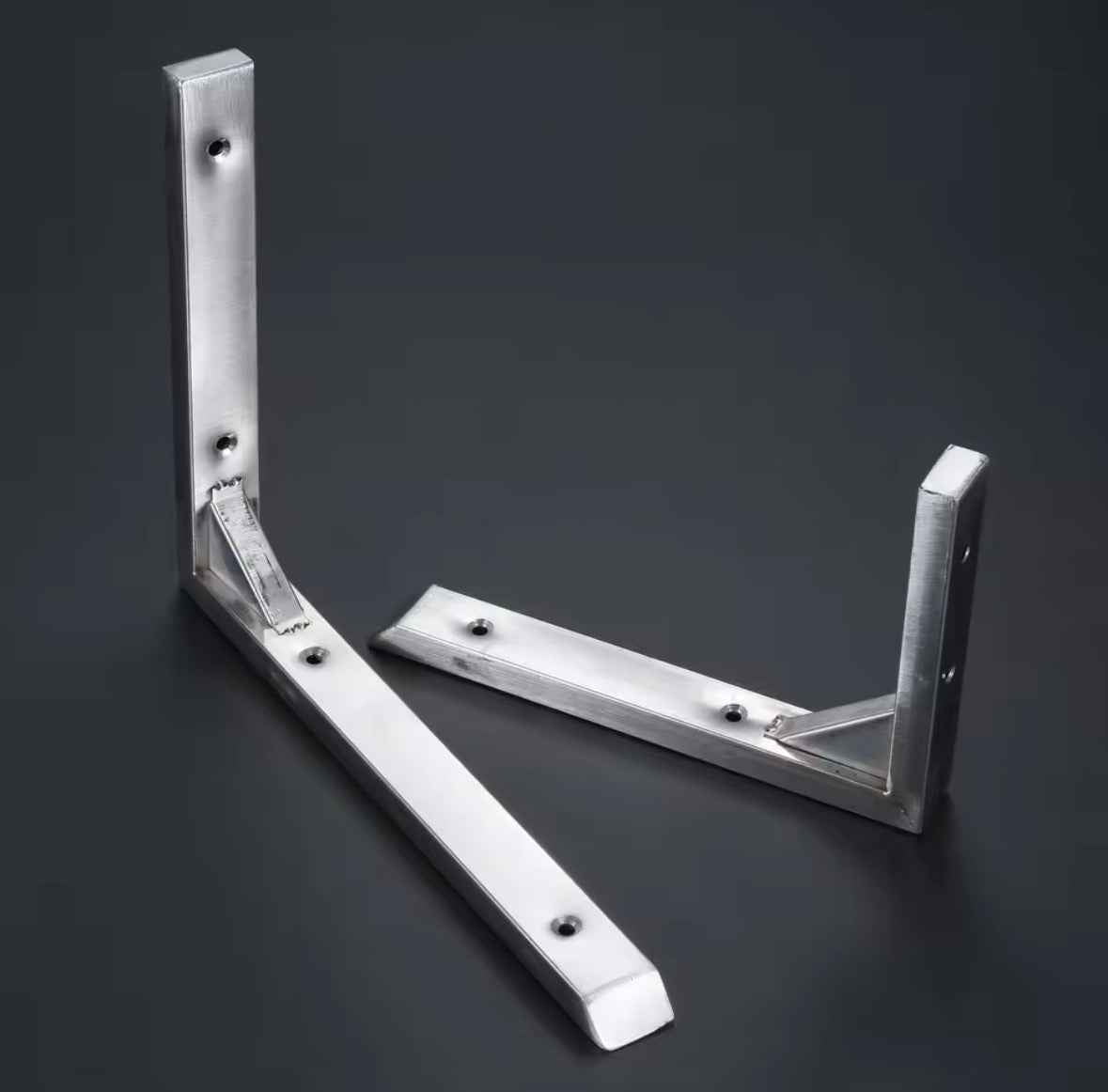 Konsolen Winkel 2.5x25x50cm Paar – Stabile L-förmige Metallwinkel für Wandregale – Swiss-Crafting