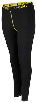 Damen Lange Unterhose Schwarz – ProJob Merinowolle Thermowäsche für Damen – Swiss-Crafting