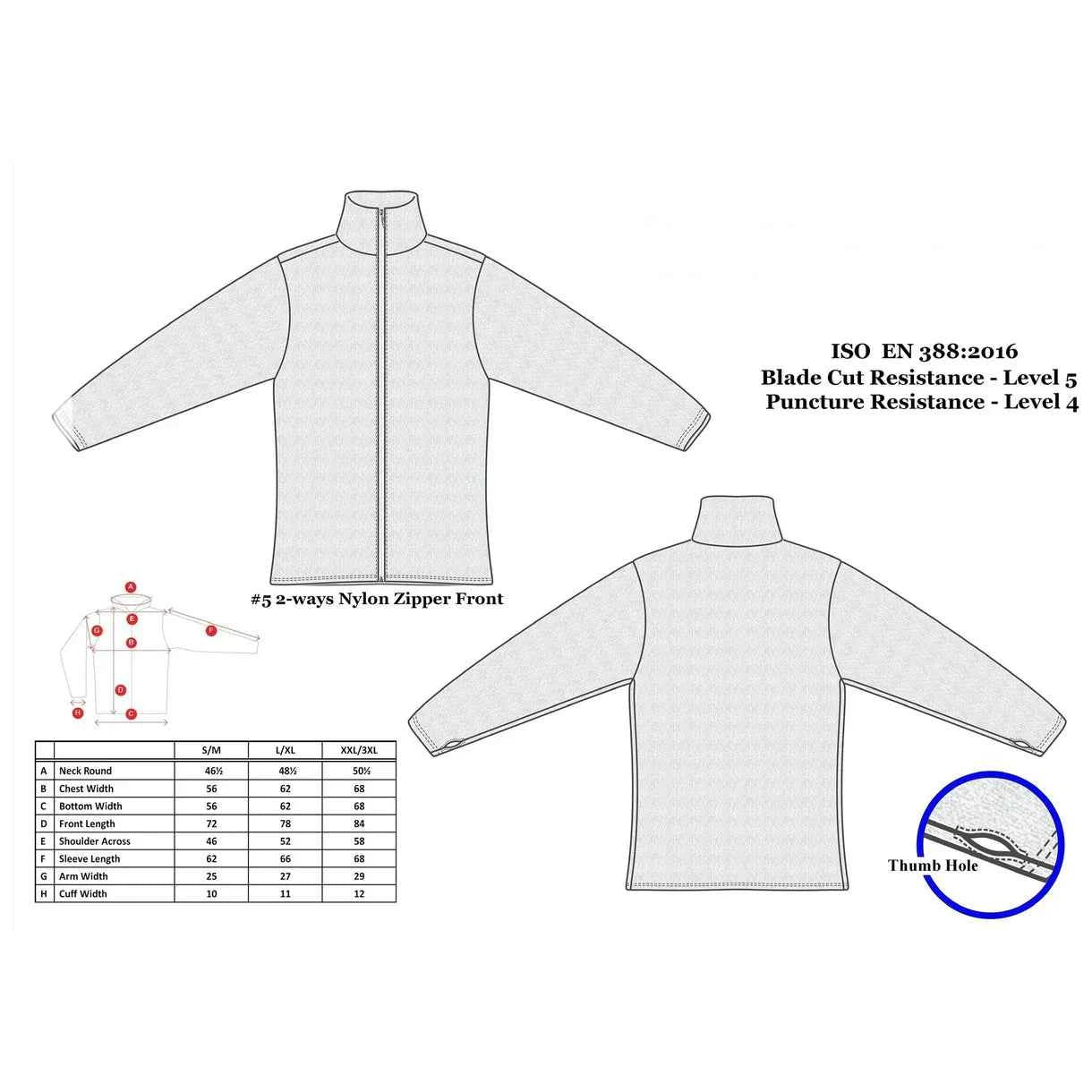 Armor Ultra Pro ballistische Strickjacke Schnittschutz Stichschutz Bissschutz