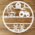 Türschild Farm kaufen - Personalisierbares Holzschild für ländlichen Charme