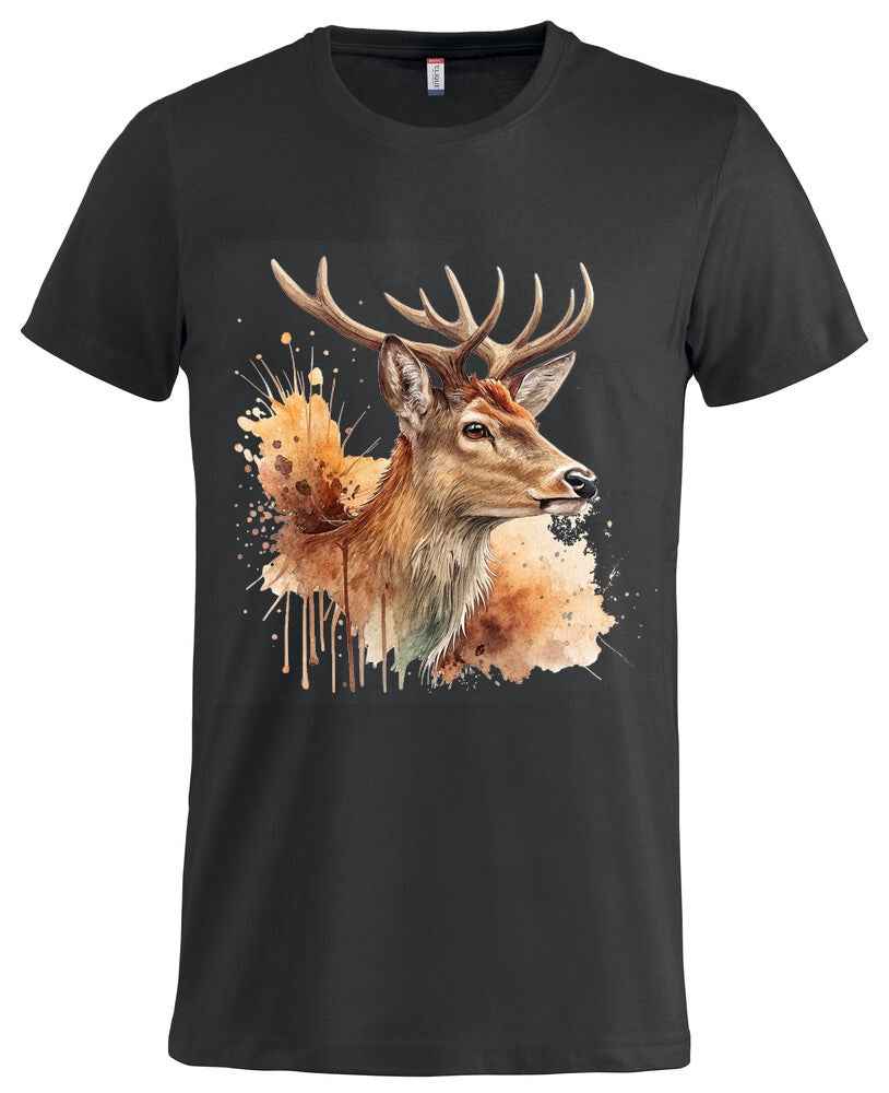 Bügelbilder – Hirsch Aquarell