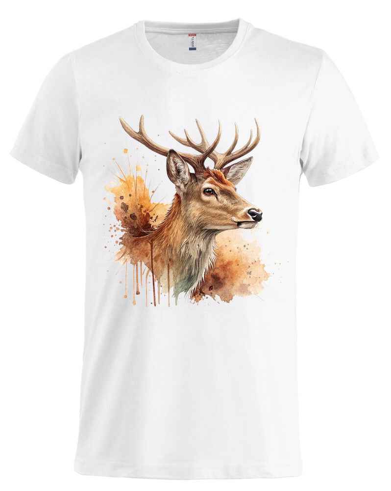 Bügelbilder – Hirsch Aquarell