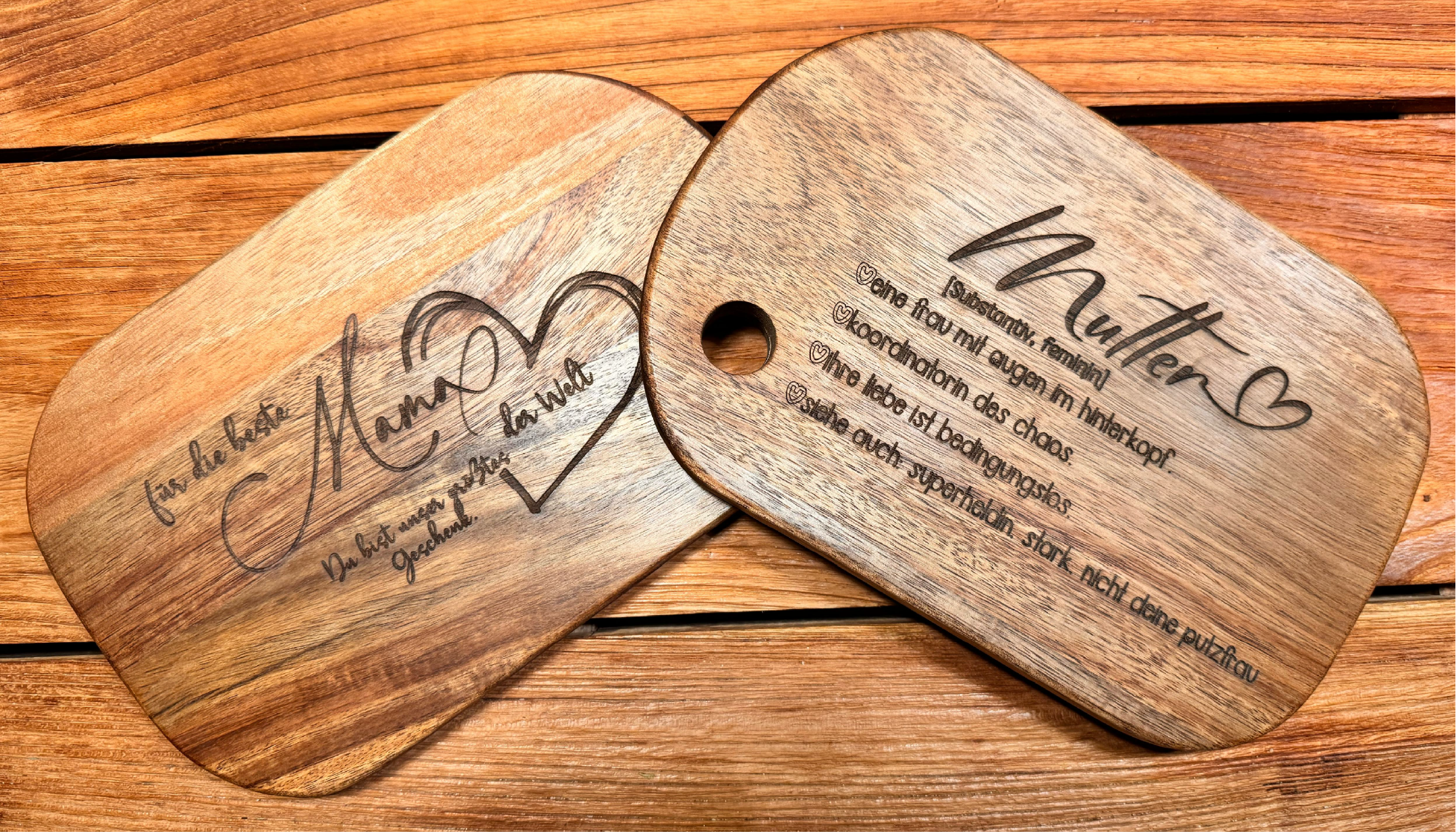 Wie wäre es mit "Personalisiertes Holzbrettchen – Einzigartiges Muttertagsgeschenk mit Gravur"