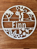 Türschild Giraffe gestalten - Kreatives und individuelles Türschild für das Kinderzimmer