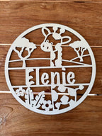 Türschild Giraffe gestalten - Kreatives und individuelles Türschild für das Kinderzimmer