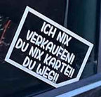 Nix verkaufen Kleber