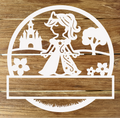 Türschild Prinzessin personalisiert - Einzigartiges Namensschild für das Kinderzimmer
