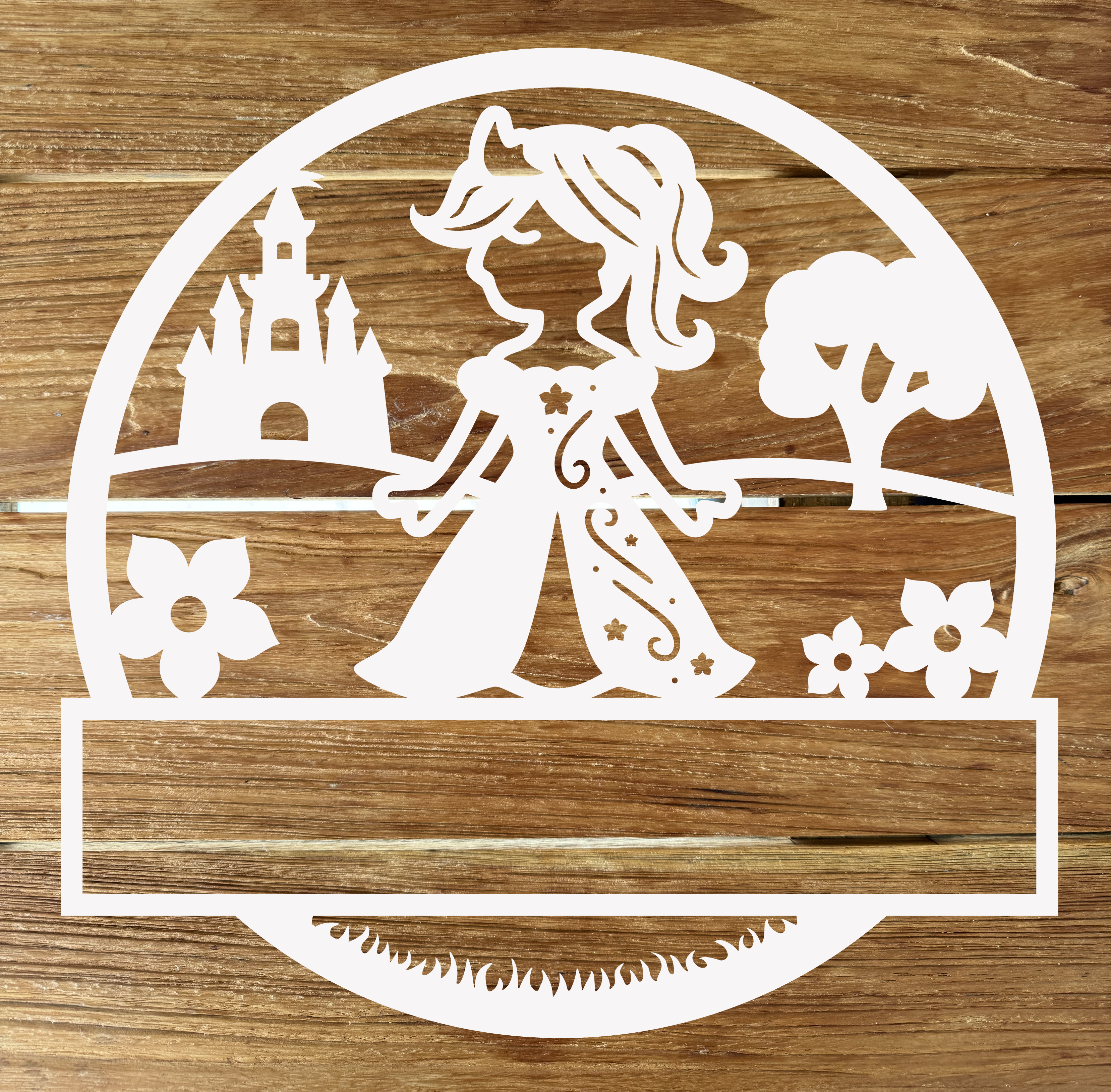 Türschild Prinzessin personalisiert - Einzigartiges Namensschild für das Kinderzimmer