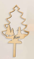 Samichlaus Stiefel mit Samichlaus Stiefel Schild und personalisiertem Namensschild
