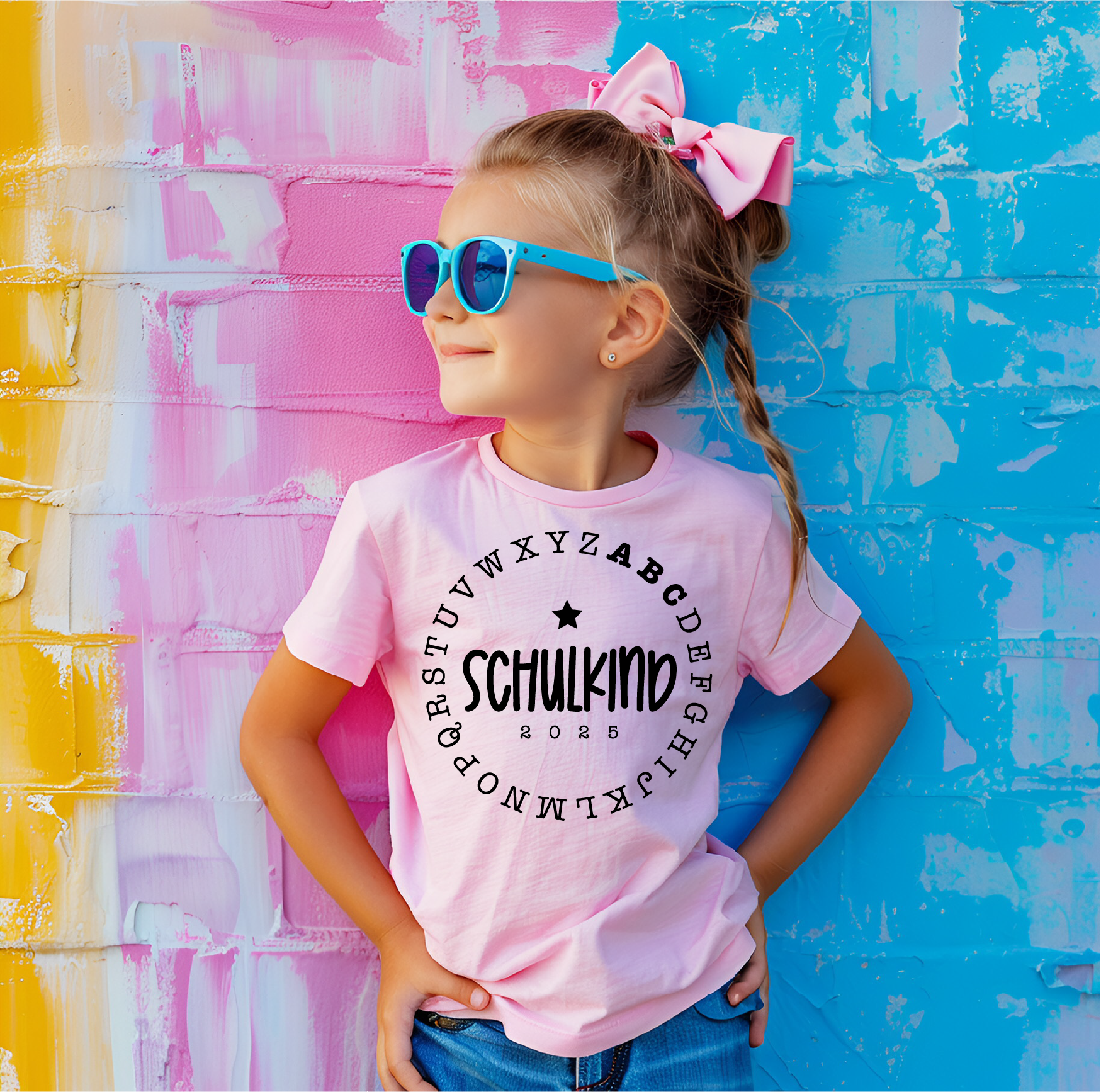 Schulkind ABC Stern T Shirt - Swiss-Crafting