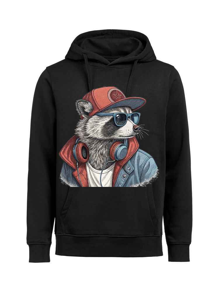 Bügelbilder – Waschbär Hiphop