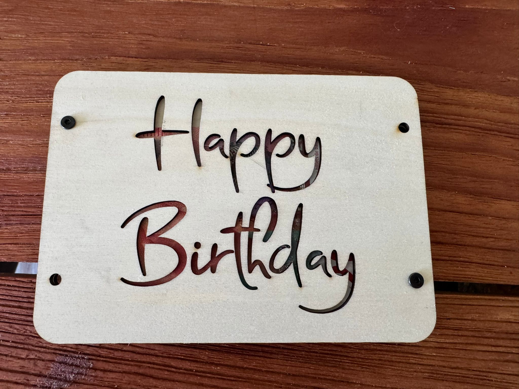 Geschenk Verpackung Happy Birtdhay - schnörkel Schrift - Swiss-Crafting
