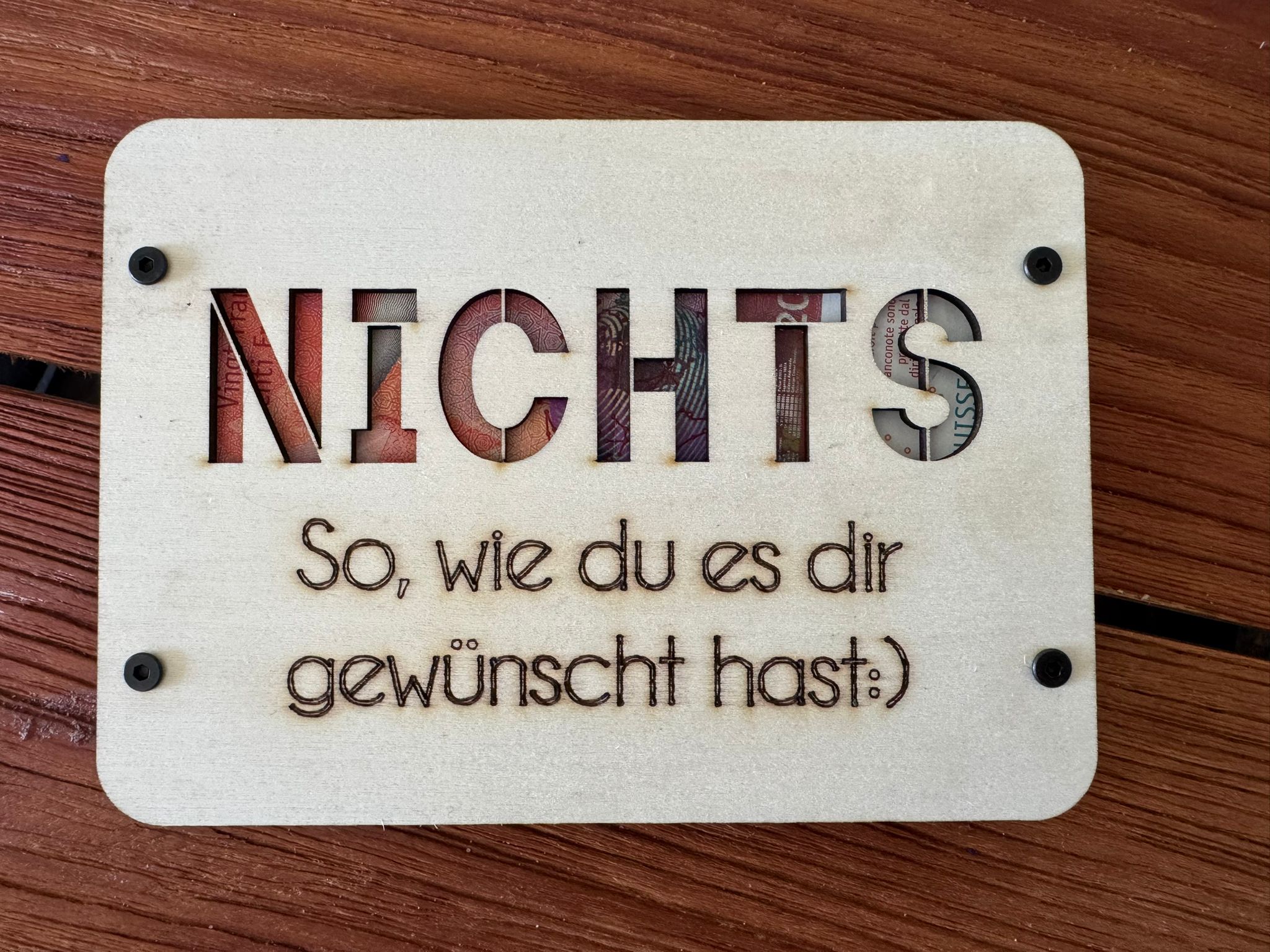 Geschenk Verpackung Nichts - Swiss-Crafting