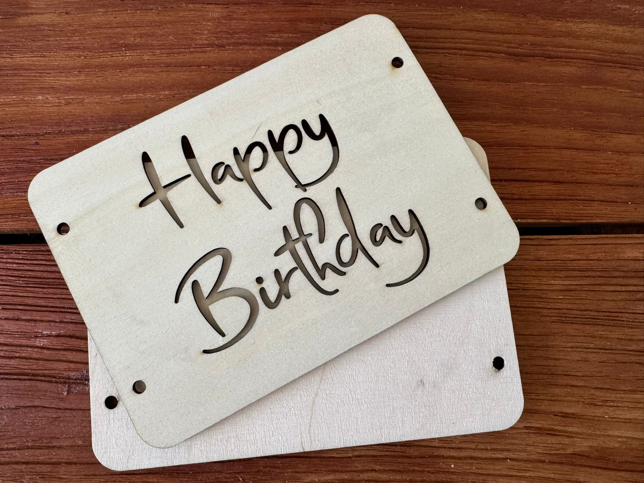 Geschenk Verpackung Happy Birtdhay - schnörkel Schrift - Swiss-Crafting