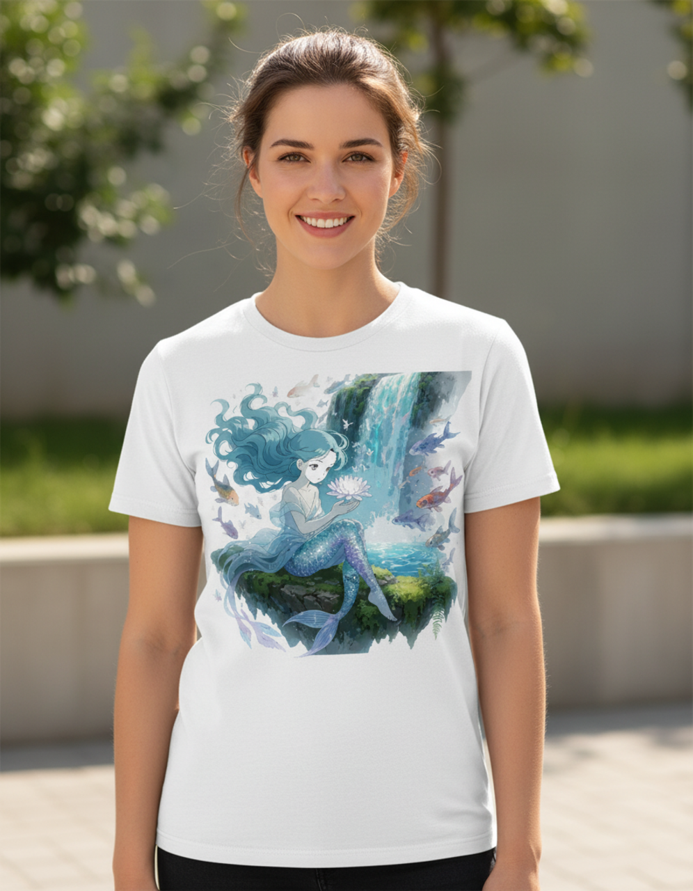 Anime T-Shirt – Mermaid Waterfall