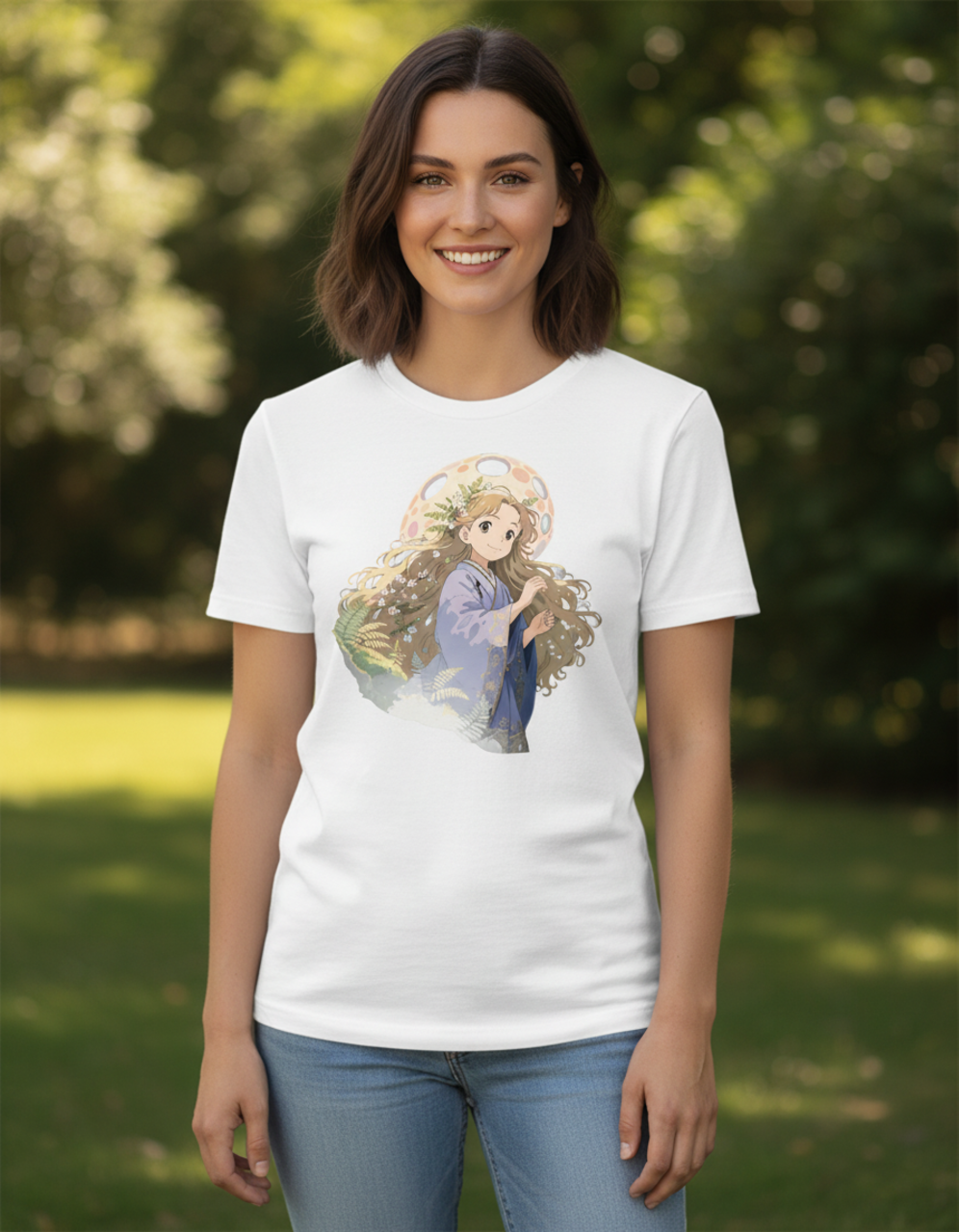 Anime T-Shirt – Nature Kimono Girl