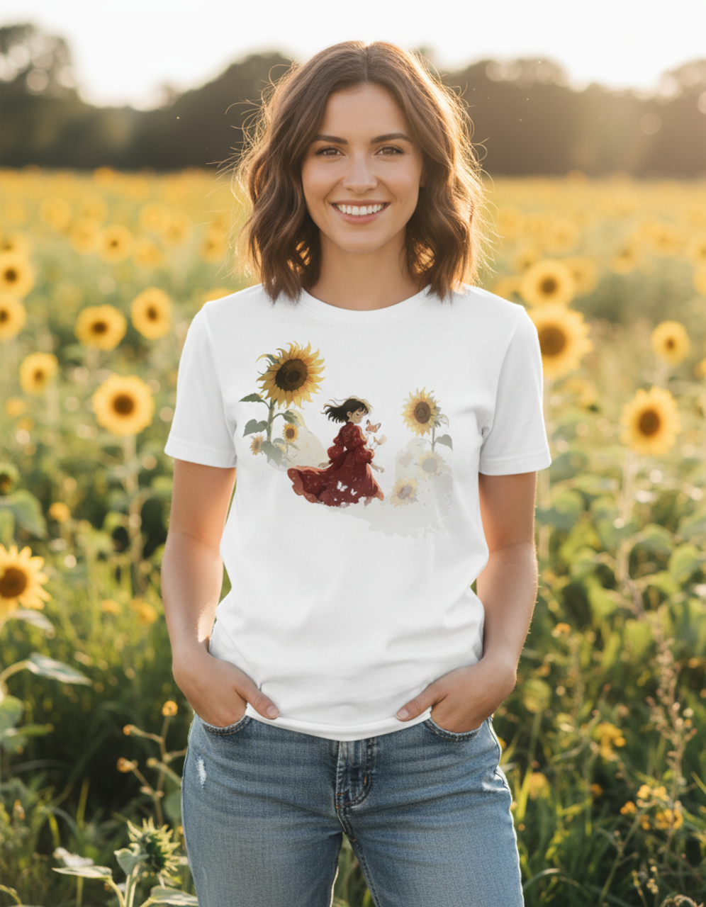 Anime T-Shirt – Sunflower Girl