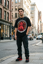 Anime T-Shirt – Red Kanji Warrior