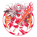 Anime T-Shirt – Flame Samurai Warrior