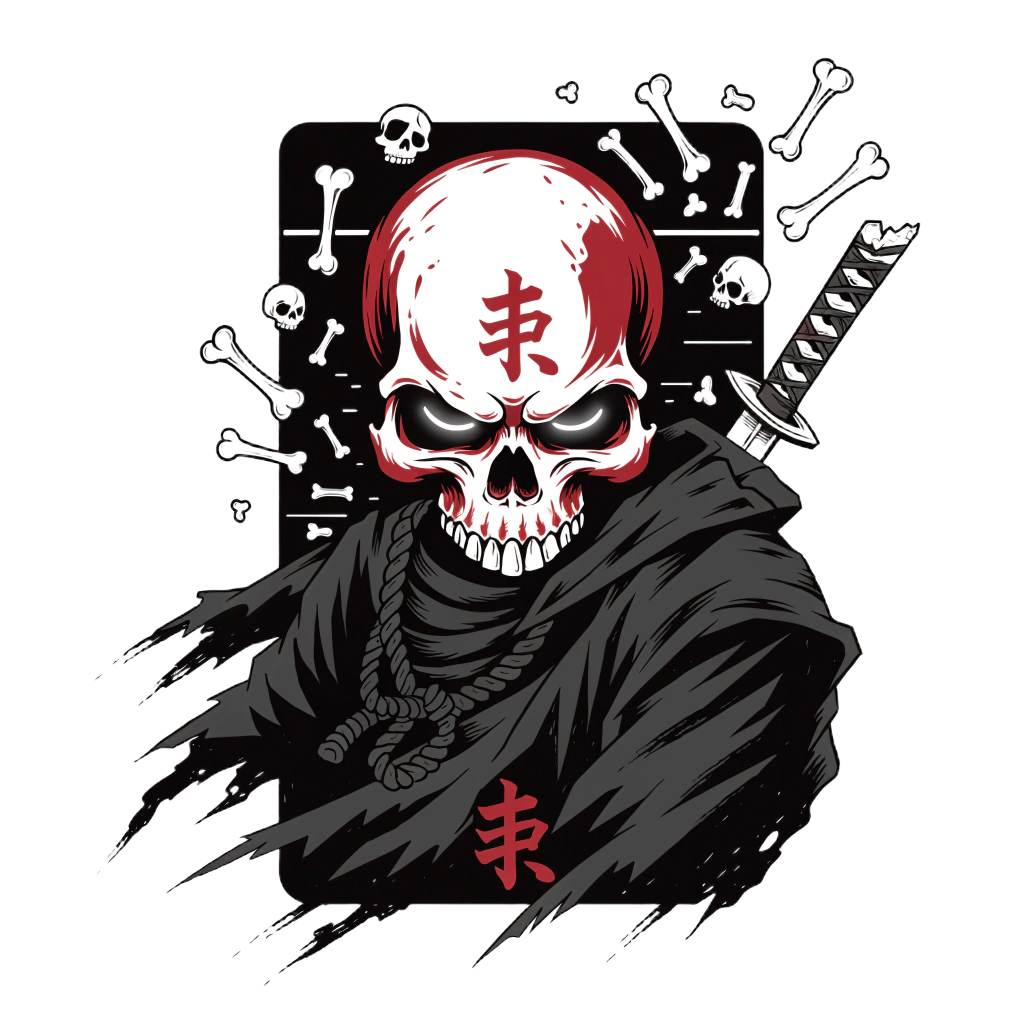 Anime T-Shirt – Skull Reaper Kanji