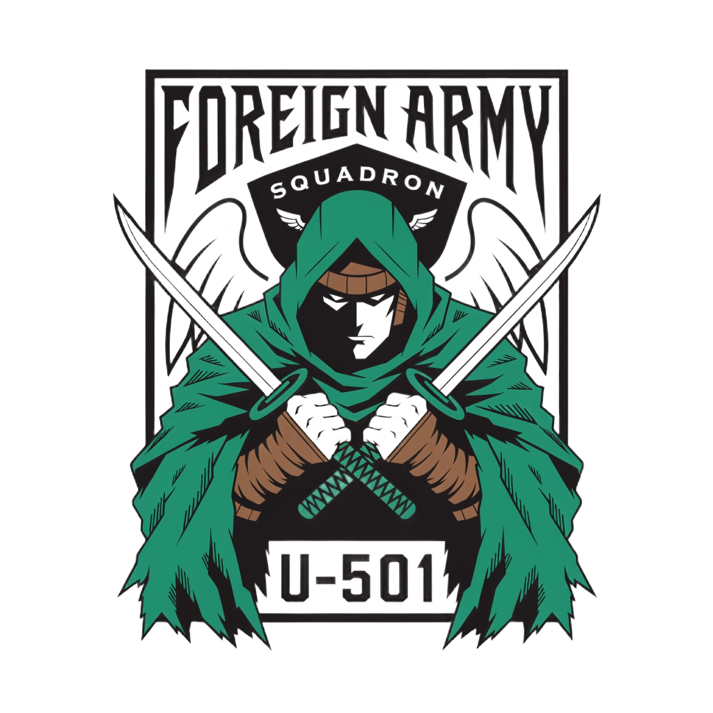 Anime T-Shirt – Foreign Army U-501 Warrior