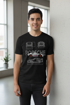 T-Shirt – Sports Car Blueprint