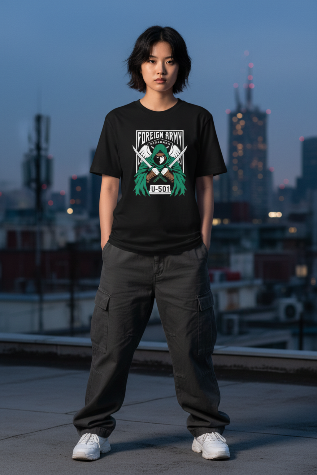 Anime T-Shirt – Foreign Army U-501 Warrior