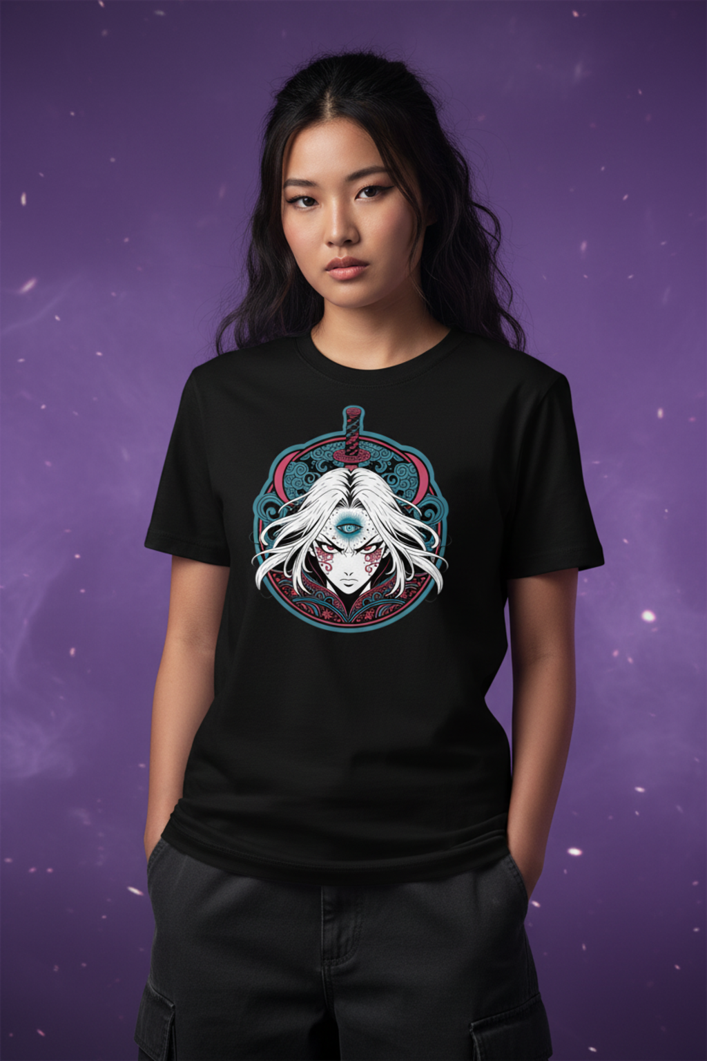 Anime T-Shirt – Mystic Blade Goddess