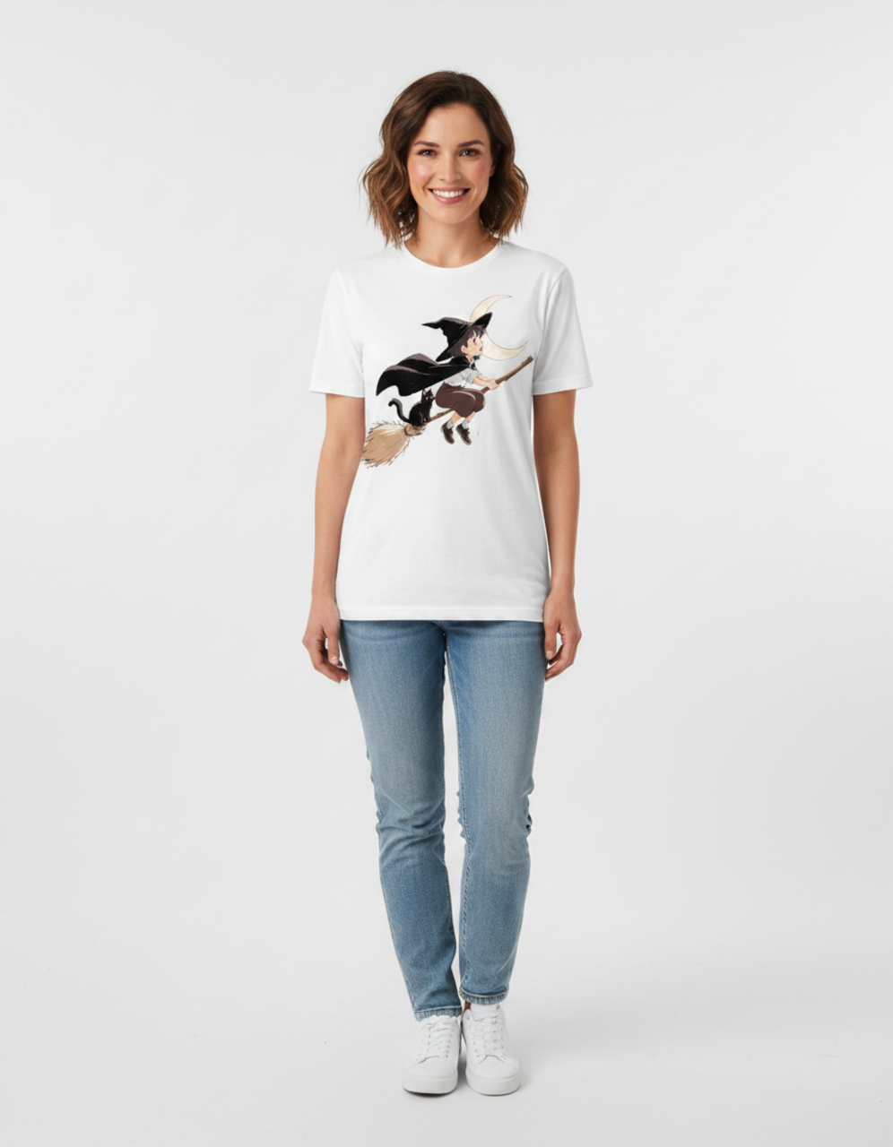Anime T-Shirt – Witch & Moon Broom